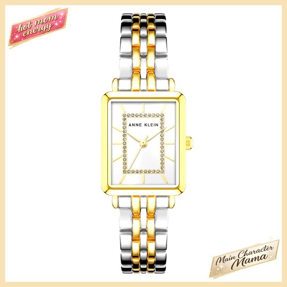 Petite Glitter Accented Bracelet Watch with Mineral Crystal